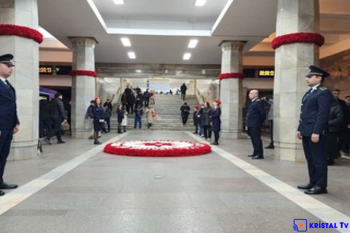 Bakı metrosunda 20 Yanvar şəhidlərinin xatirəsi yad edilir