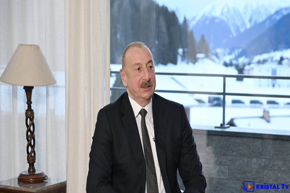 İlham Əliyev Davosda Çinin CGTN telekanalına müsahibə verib