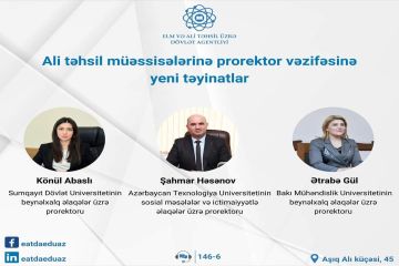 Yeni prorektor vəzifəsinə təyinatlar 