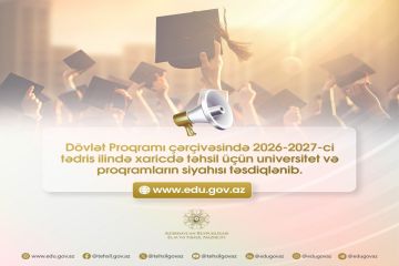 Dövlət Proqramı ilə xaricdə təhsil üzrə universitet və proqramların siyahısı təsdiqlənib